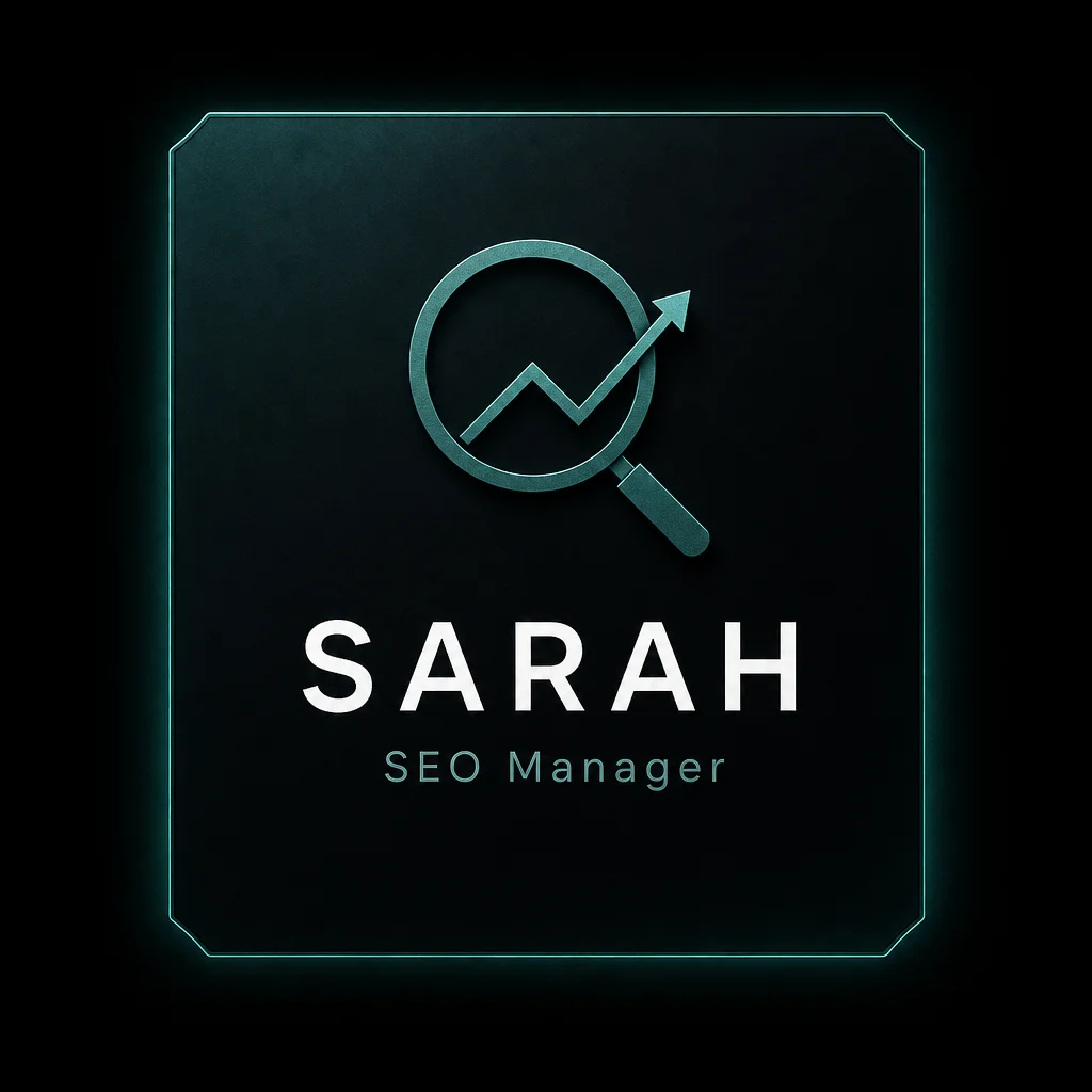Meet Sarah — AI SEO Manager card